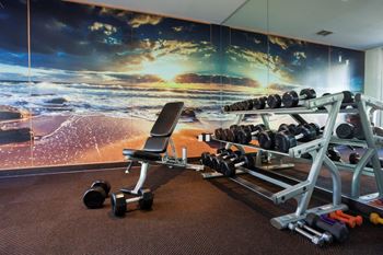 Fitness center with updated equipment